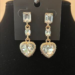 So sparkly heart Saks Fifth Ave earrings